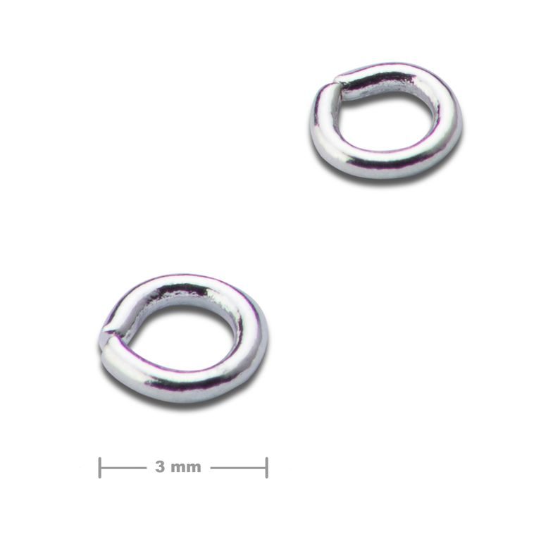 Jump ring 3mm in the colour of silver