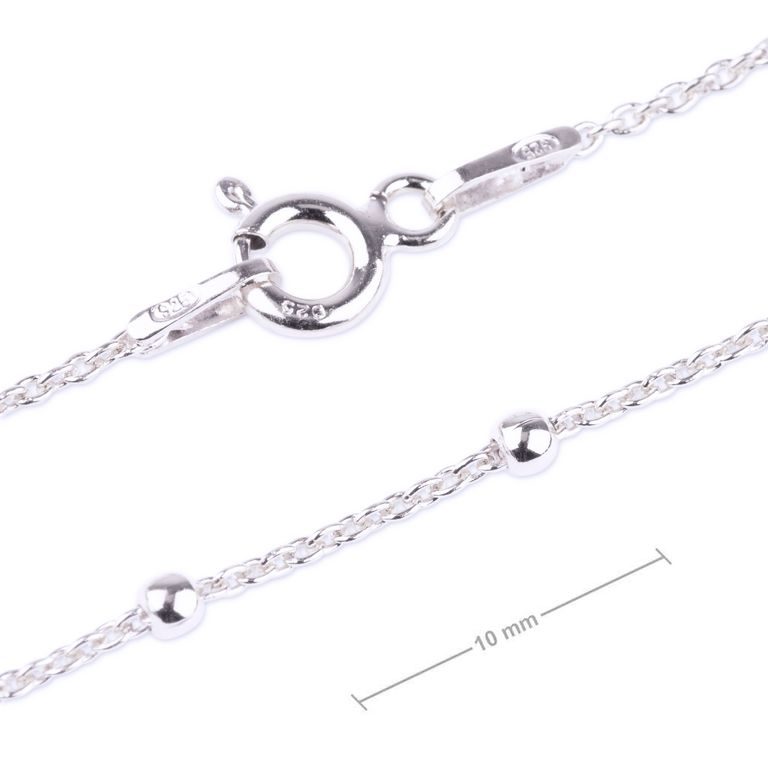 Silver chain with a clasp 45cm No.1262