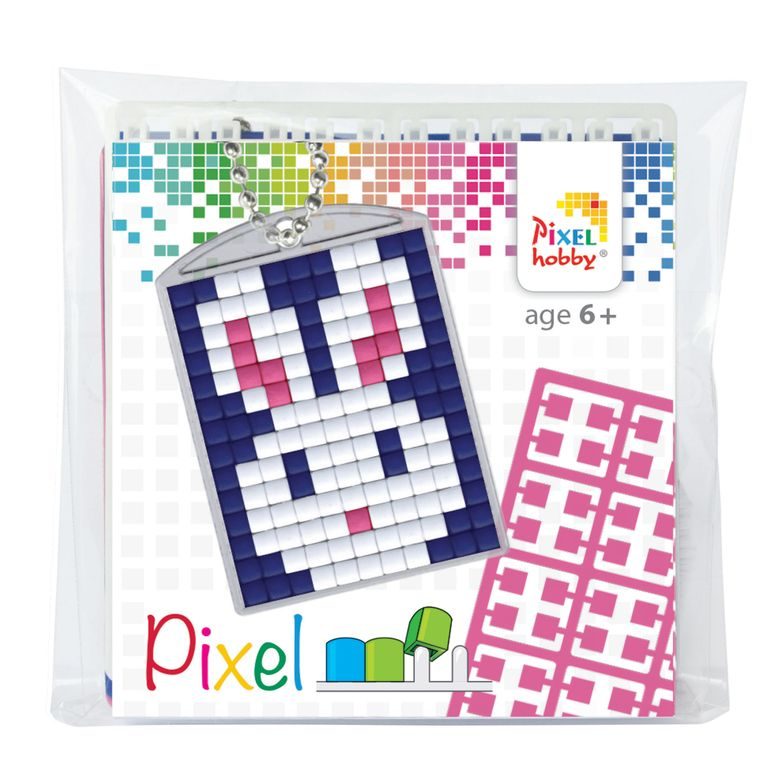 Pixel klíčenka králík