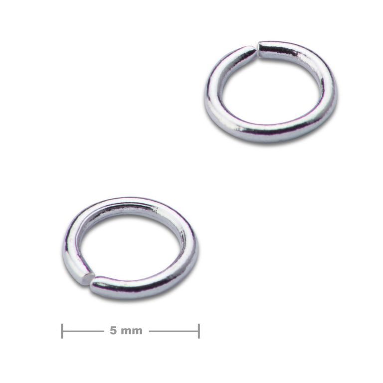 Jump ring 5mm in the colour of silver
