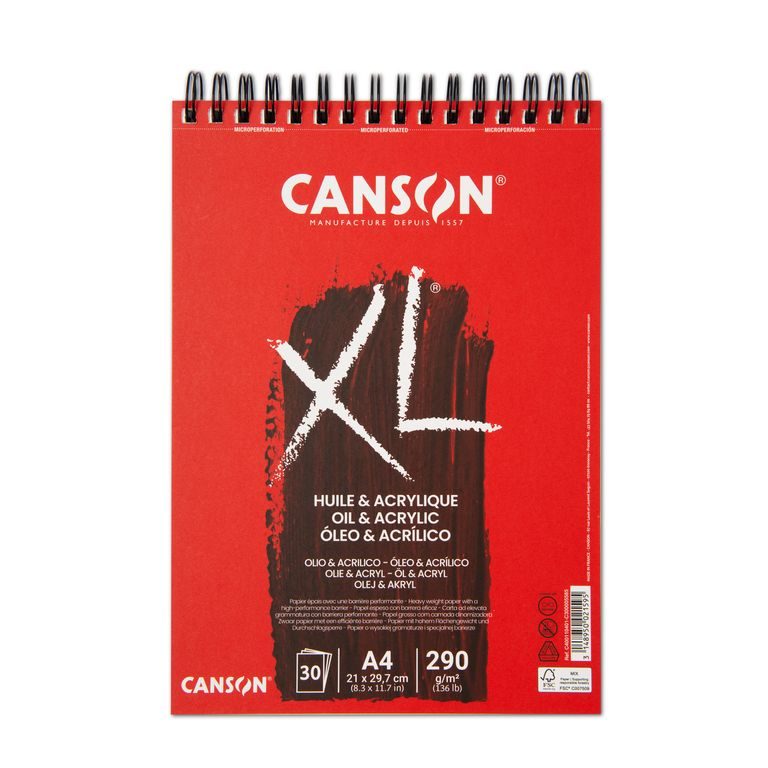 Canson skicák XL Oil & Acrylic 30 listů A4 290 g/m²