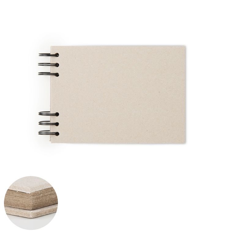 Scrapbookový krúžkový blok na šírku 35 listov A6 v prírodnej farbe 160-200g/m²