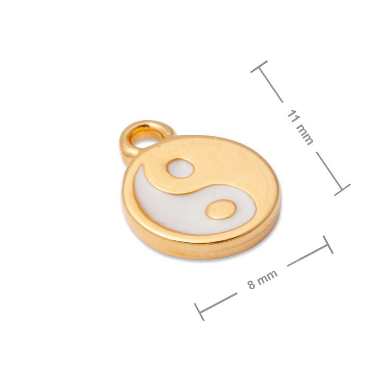 Manumi pendant yin and yang 11x8mm gold-plated