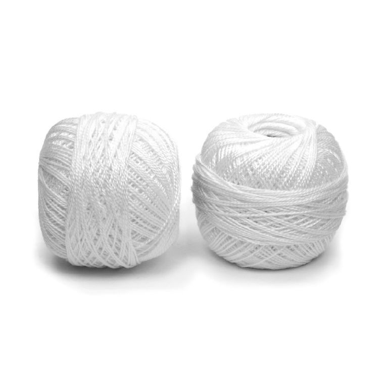 Pearl crochet yarn 85m white