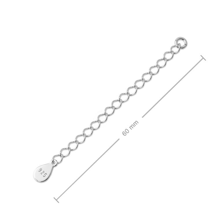 Sterling silver 925 extension chain 60mm No.683