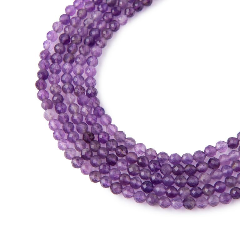 Amethyst AAA faceted beads 3mm
