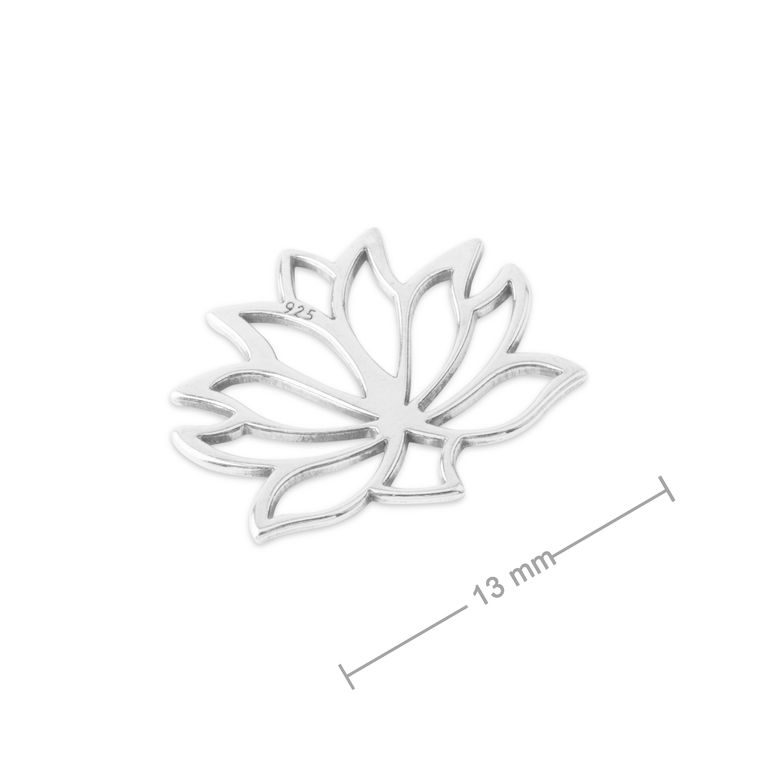 Strieborný spájací diel lotus 13mm č.802