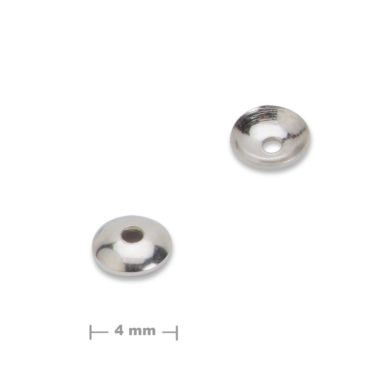 Sterling silver 925 bead cap 4x1mm No.653