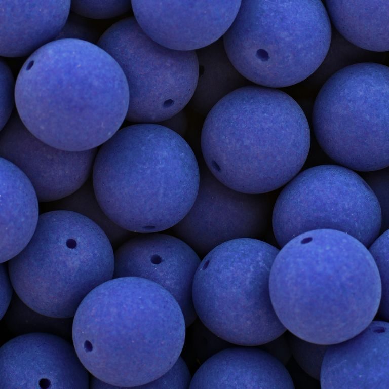 Pressed beads Estrela NEON 10mm dark blue