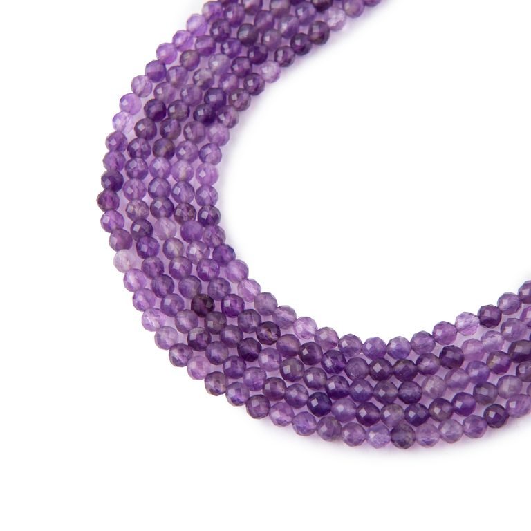 Amethyst AAA faceted beads 2mm