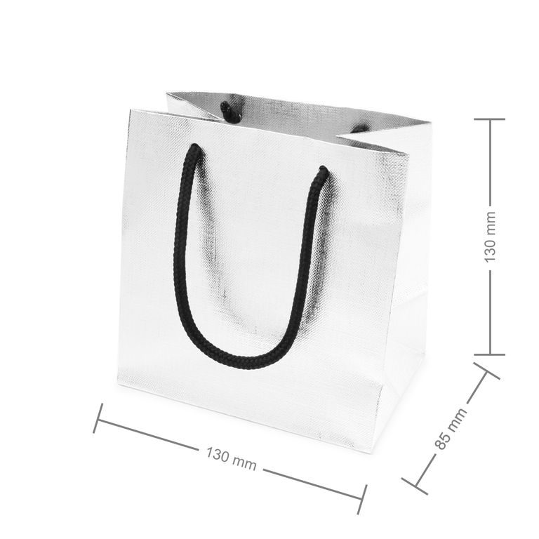 Gift bag silver 130x85x130