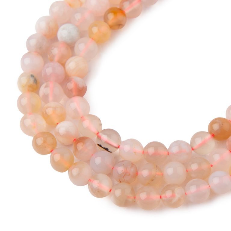 Sakura Agate beads 6mm