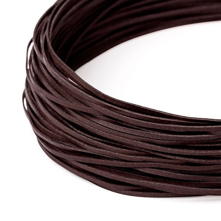 Flat leather strap 110cm dark brown no.3