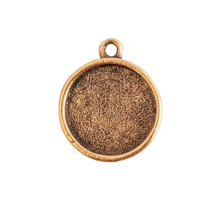 Nunn Design pendant with a setting circle 18x14,5mm gold-plated
