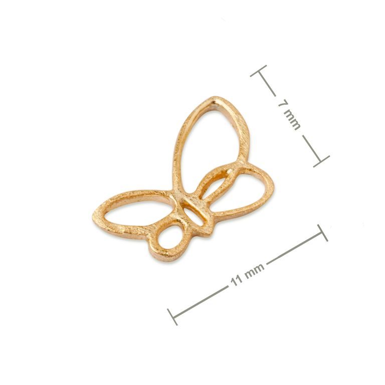 Amoracast connector butterfly 11x7mm gold-plated
