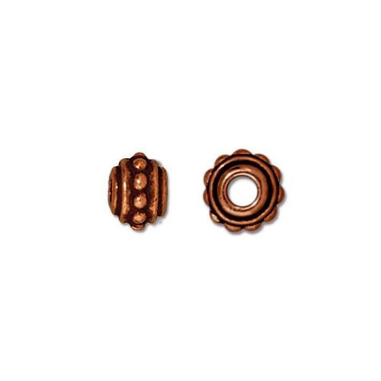 TierraCast decorative spacer 7mm antique copper