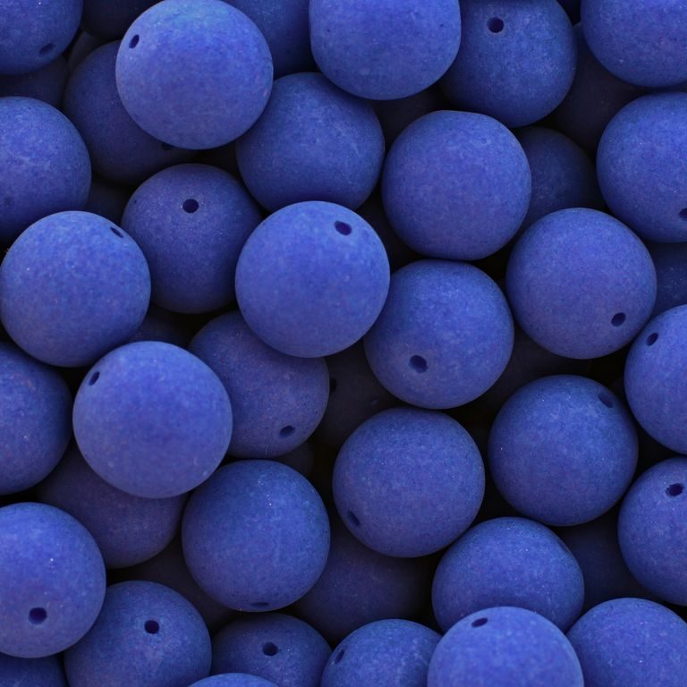 Pressed beads Estrela NEON 8mm dark blue