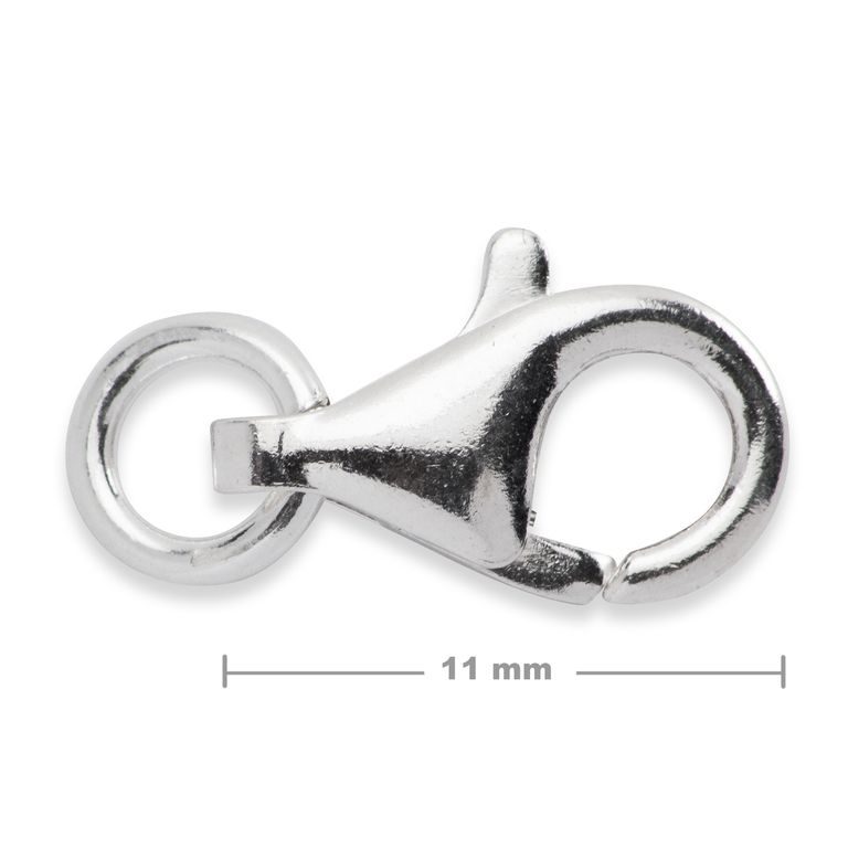 Stříbrná karabinka 11 mm