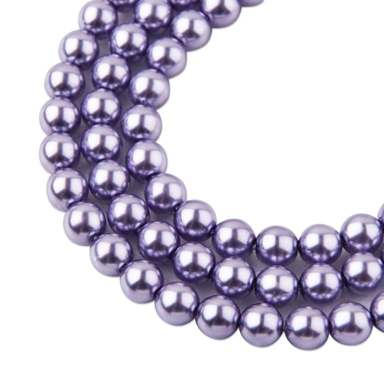 Glass pearls 6mm purple