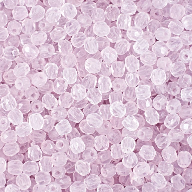 Manumi české broušené korálky 3mm Light Rosa