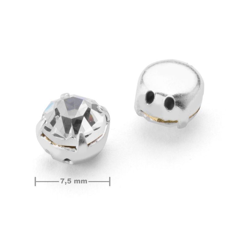 Našívací šatón v kotlíku ss34/7,5mm Crystal