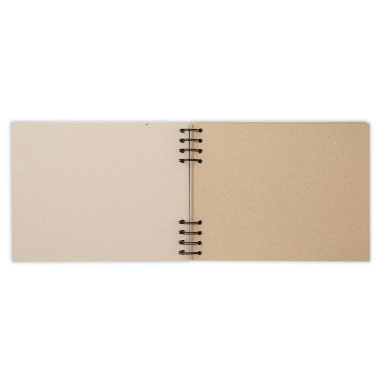 Scrapbookový krúžkový blok na šírku 35 listov A5 v prírodnej farbe 160-200g/m²