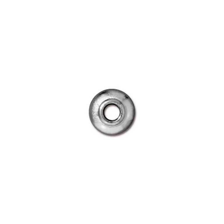 TierraCast bead cap 7mm Classic Cap rhodium-plated No.386