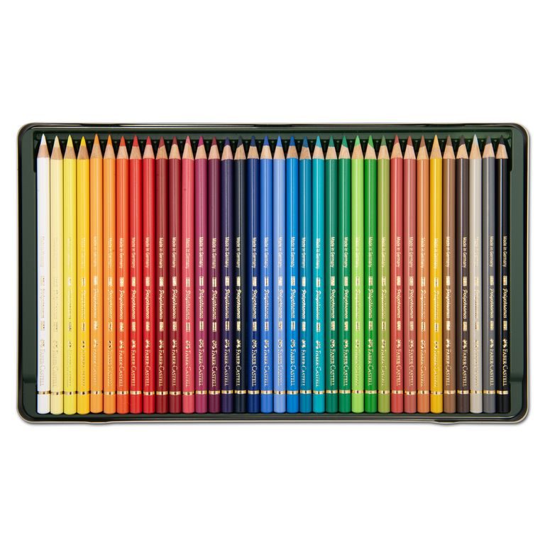 Faber-Castell Polychromos coloured pencils set in a tin case 36pcs