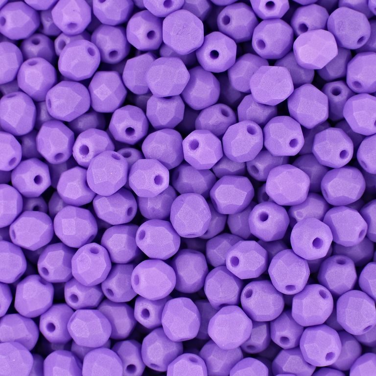 Brúsené koráliky 4mm Lavender