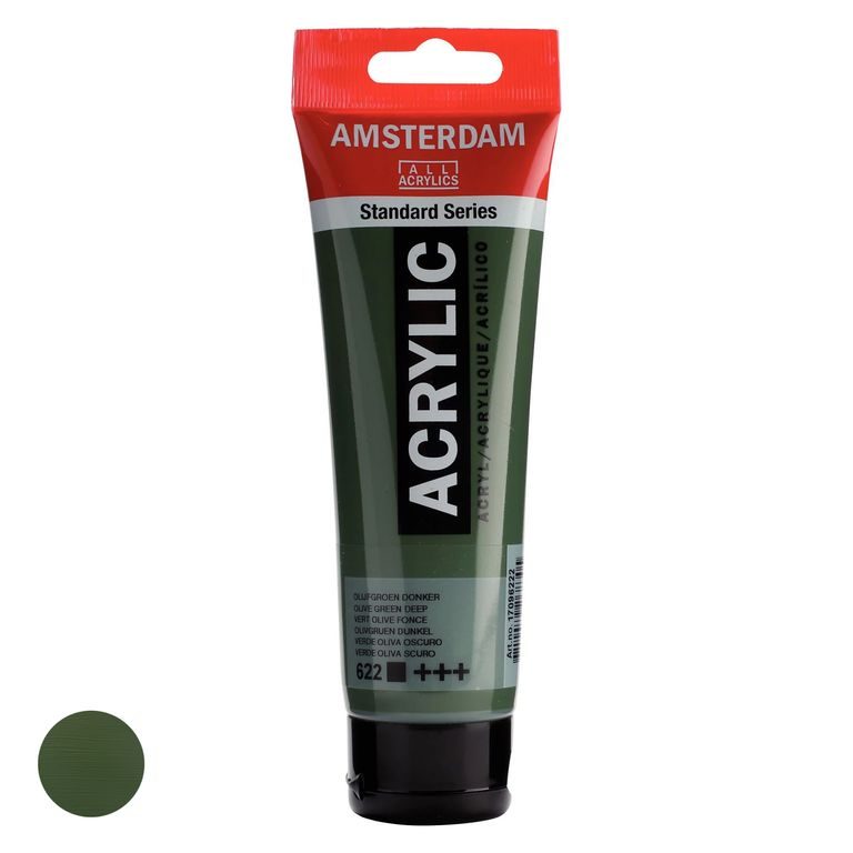 Amsterdam acrylic paint in a tube Standart Series 120 ml 622 Olive Green deep