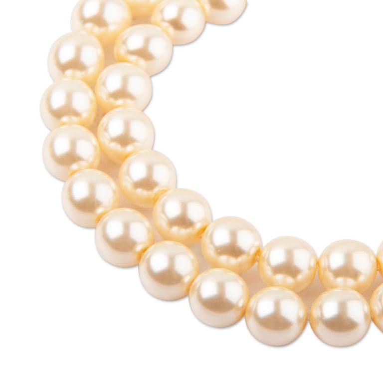 Glass pearls 8mm cream