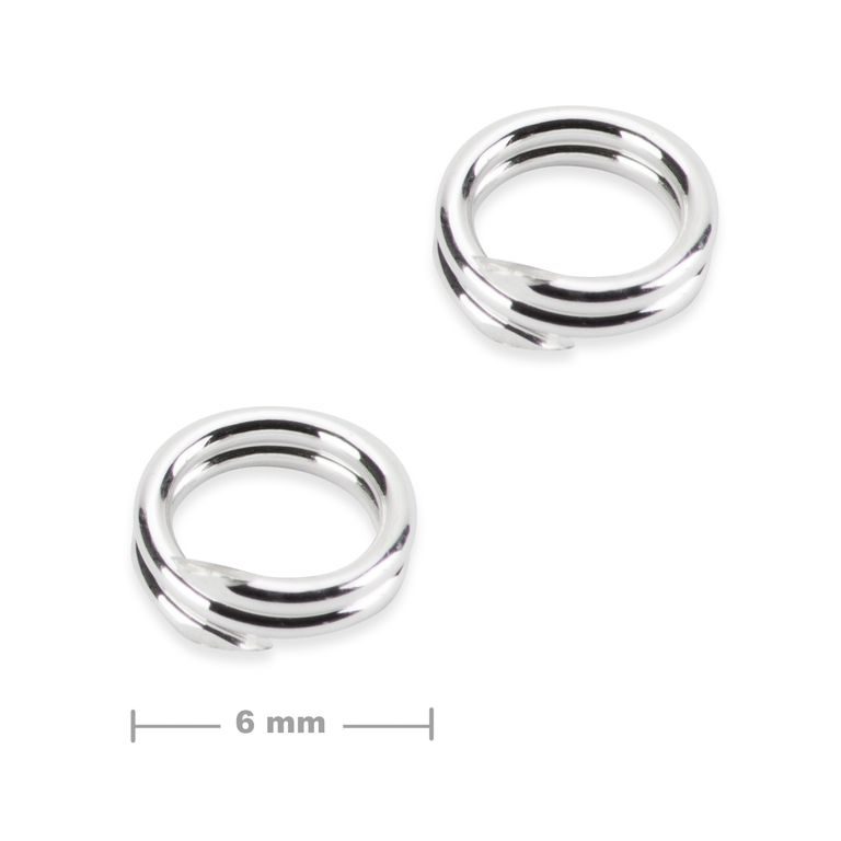 Sterling silver 925 double jump ring 6mm No.564