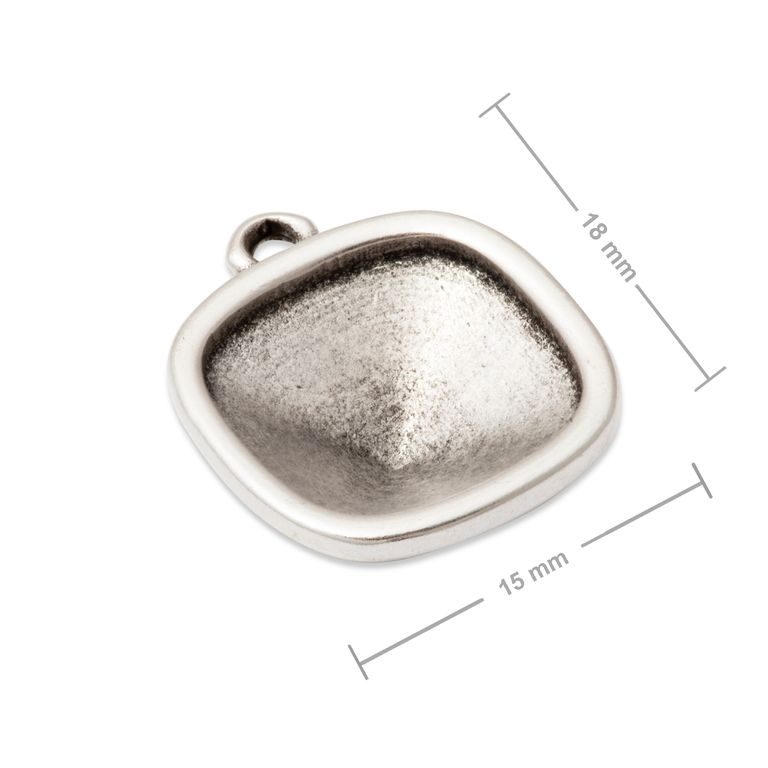 Manumi pendant with a setting for SWAROVSKI 4470 12mm silver-plated