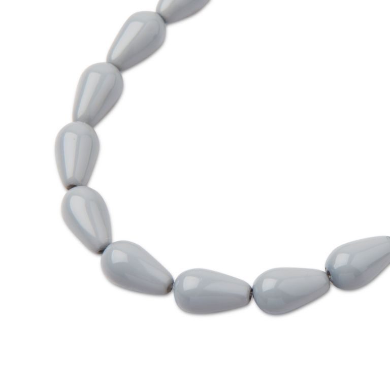 Preciosa perla hruška 10x6mm Crystal Ceramic Grey