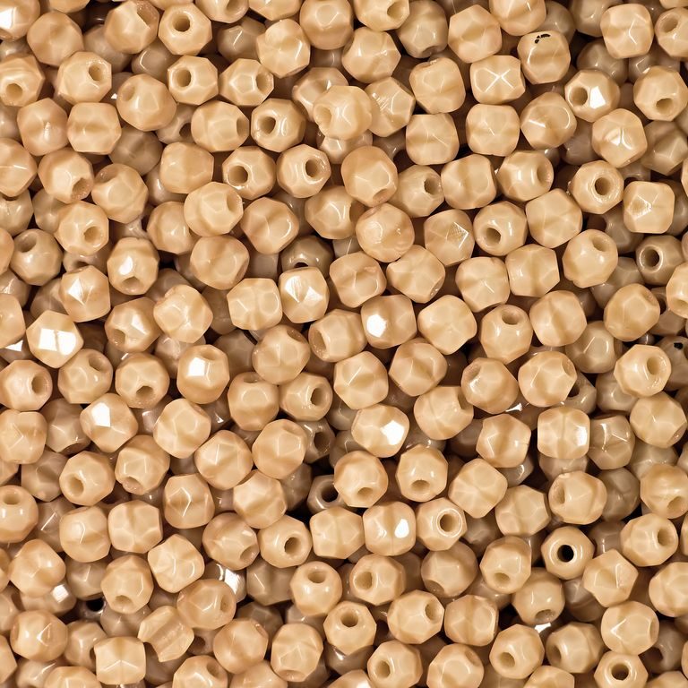 Manumi české broušené korálky 3mm Light Honey Beige