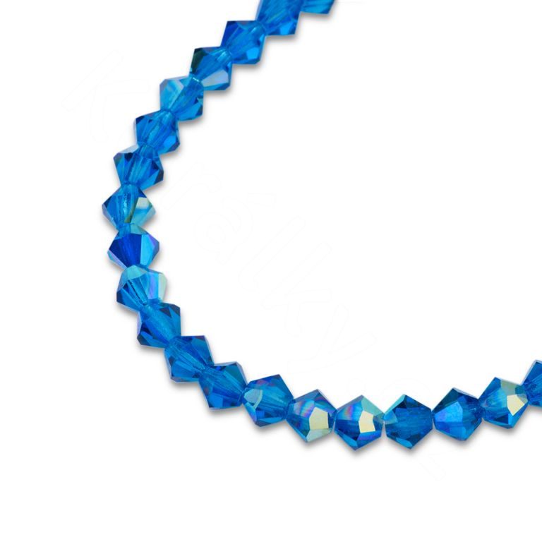 Preciosa MC bead Rondelle 3mm Capri Blue AB