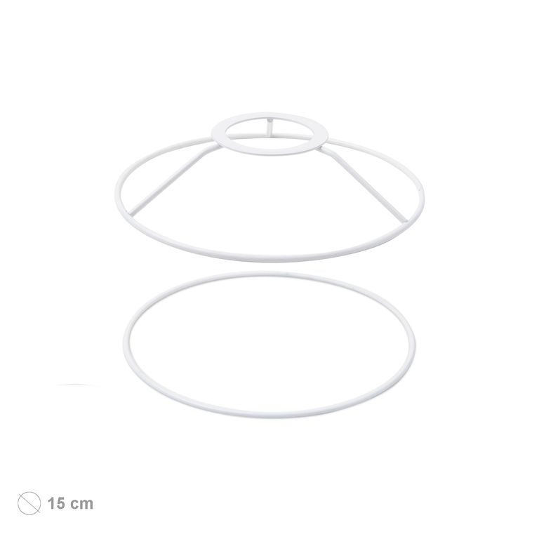 Lampshade frame for a chandelier round set of 2 parts 15cm