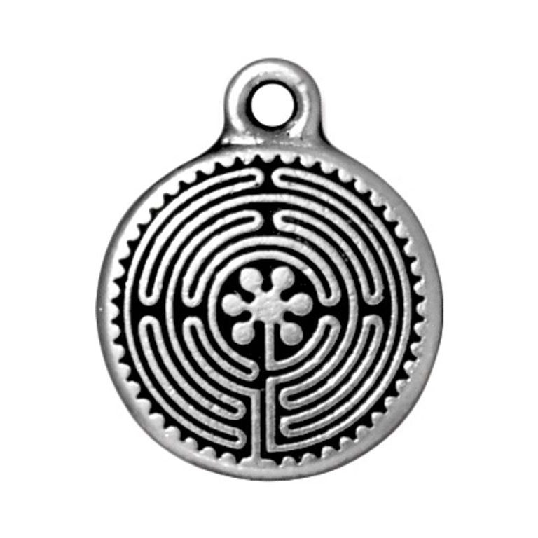 TierraCast pendant Labyrinth antique silver