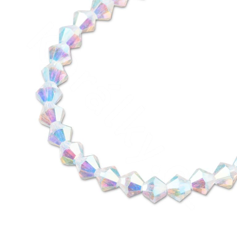 PRECIOSA MC perle Rondelle 4mm Crystal AB 2×