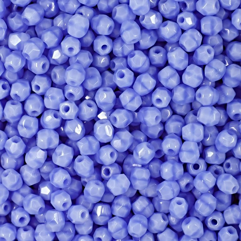 Glass fire polished beads 3mm Opaque Sapphire