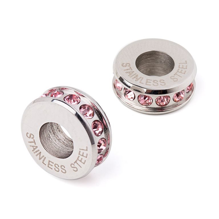 Stainless steel bead with large center hole No.59