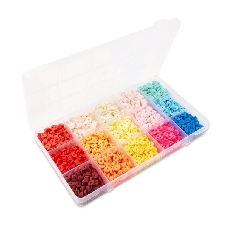 Set of heishi colourful beads