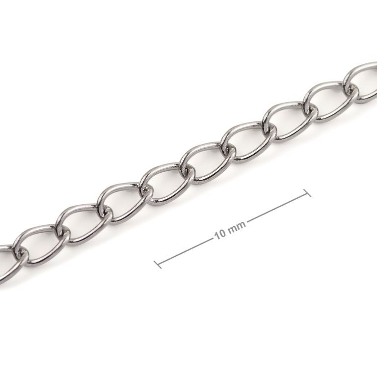 Stainless steel unfinished jewellery chain with 4mm link