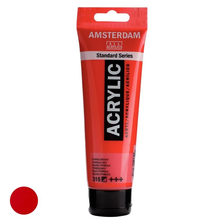 Amsterdam akrylová barva v tubě Standart Series 120 ml 315 Pyrrole Red