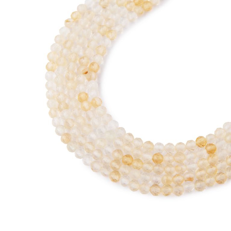 Citrine faceted beads 2mm