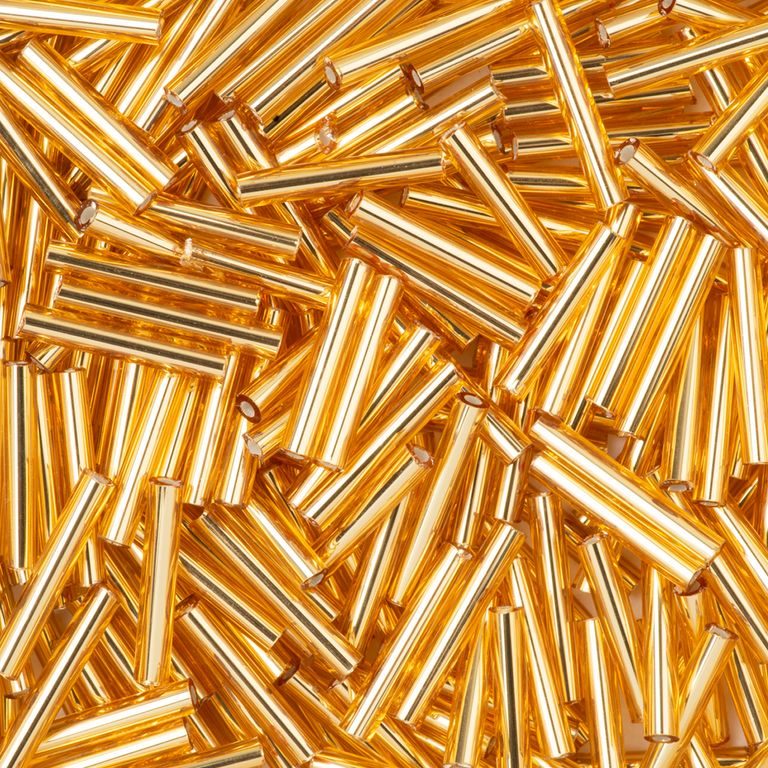 Skleněné trubičky rovné 15mm zlaté