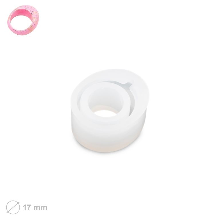 Silicone mould for crystal resin circle rounded ring size 55
