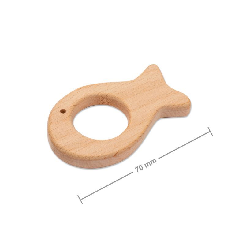 Wooden teether fidsh 70mm