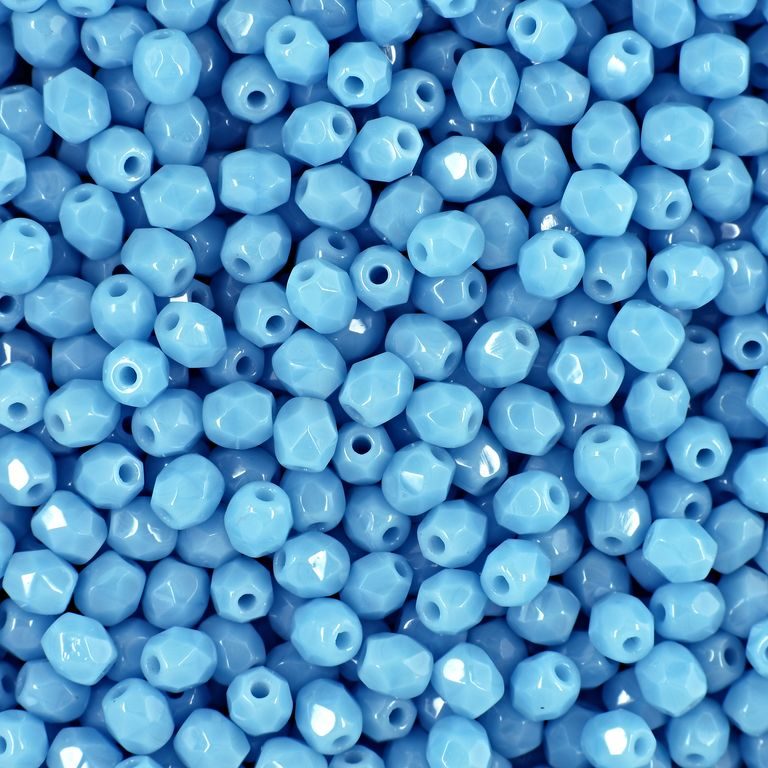 Manumi české broušené korálky 3mm Blue Turquoise
