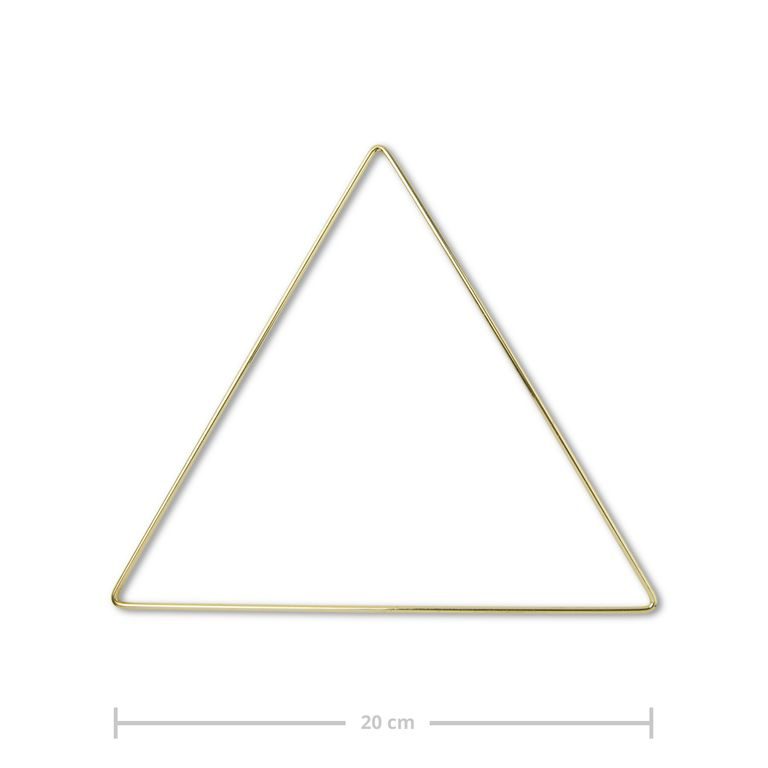 Kovový rám trojuholník na macramé 20cm